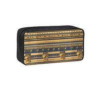 WSSYYBF Astuccio per penne semplice e spazioso con affreschi faraonici egiziani. Grande custodia spaziosa, custodia Oxford 600D con cerniera per lavoro, ufficio, moda donna