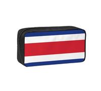WSSYYBF Astuccio per penne semplice e spazioso con bandiera del Costa Rica. Grande custodia spaziosa, custodia Oxford 600D con cerniera per lavoro, ufficio, moda donna