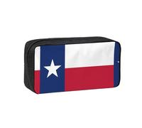 WSSYYBF Astuccio per penne semplice e spazioso con bandiera del Texas. Grande custodia spaziosa, custodia Oxford 600D con cerniera per lavoro, ufficio, moda donna