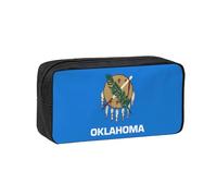 WSSYYBF Astuccio per penne semplice e spazioso con bandiera dello stato dell'Oklahoma. Grande custodia spaziosa, custodia Oxford 600D con cerniera per lavoro, ufficio, moda donna