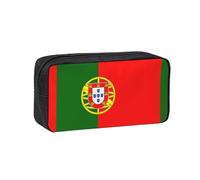 WSSYYBF Astuccio per penne semplice e spazioso con bandiera portoghese. Grande custodia spaziosa, custodia Oxford 600D con cerniera per lavoro, ufficio, moda donna