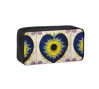 WSSYYBF Astuccio per penne semplice e spazioso con cuore in stile cartone animato, custodia grande e spaziosa, in tessuto Oxford 600D, con cerniera, per lavoro, ufficio, moda da donna