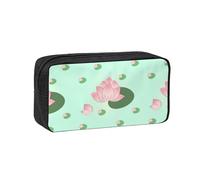 WSSYYBF Astuccio per penne semplice e spazioso con fiori di loto in attesa di sbocciare. Grande custodia spaziosa, custodia Oxford 600D con cerniera per lavoro, ufficio, moda da donna