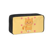 WSSYYBF Astuccio per penne semplice e spazioso con gattino in stile cartone animato. Grande custodia spaziosa, custodia Oxford 600D con cerniera per lavoro, ufficio, moda da donna
