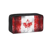 WSSYYBF Astuccio portapenne semplice e spazioso con bandiera del Canada, grande, in tessuto Oxford 600D, con cerniera, per lavoro, ufficio, moda da donna