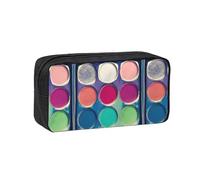 WSSYYBF Astuccio rotondo per tavolozza di colori, semplice e spazioso, grande e spazioso, custodia con cerniera Oxford 600D per lavoro, ufficio, moda donna