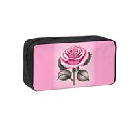 WSSYYBF Bella rosa rose semplice e spaziosa penna. Grande e spaziosa, custodia 600D Oxford con cerniera per lavoro, ufficio, moda donna