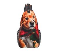 WSSYYBF Borsa a tracolla incrociata in diagonale con cane simile a un gentiluomo. Borsa a tracolla regolabile e traspirante, borsa a tracolla da viaggio