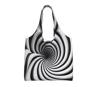 WSSYYBF Borsa di totalizzatore della tela del gif di illusione ottica a spirale, totalizzatore di acquisto del poliestere, grande capacità
