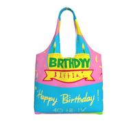 WSSYYBF Borsa di totalizzatore della tela del pallone di buon compleanno, totalizzatore di acquisto del poliestere, grande