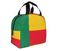 WSSYYBF Borsa termica per il pranzo con bandiera del Benin, borsa termica Oxford per lavoro e picnic