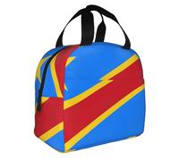 WSSYYBF Borsa termica per il pranzo con bandiera del Congo. Borsa termica Oxford per lavoro e picnic