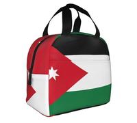 WSSYYBF Borsa termica per il pranzo con bandiera della Giordania, borsa termica Oxford per lavoro e picnic