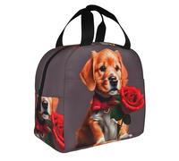 WSSYYBF Borsa termica per il pranzo con cane gentleman-like, borsa termica Oxford per lavoro e picnic