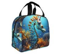 WSSYYBF Borsa termica per il pranzo con cavalluccio marino, borsa termica Oxford per lavoro e picnic