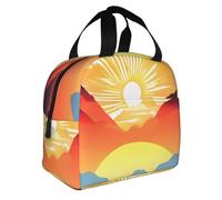 WSSYYBF Bright Sunrise - Borsa termica per il pranzo, in tessuto Oxford, per lavoro e picnic