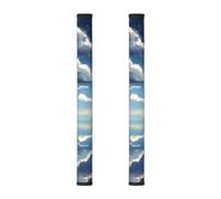 WSSYYBF Coperture per maniglie della porta del frigorifero con cielo blu e nuvole bianche, 2 pezzi