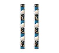 WSSYYBF Coperture per maniglie della porta del frigorifero con pesce bianco-dorato, 2 pezzi, coperture per maniglie della cucina