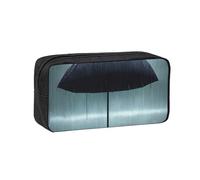 WSSYYBF Custodia per penne semplice e spaziosa con ombrello nero sotto la pioggia. Grande custodia spaziosa, custodia Oxford 600D con cerniera per lavoro, ufficio, moda donna