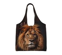 WSSYYBF La borsa di totalizzatore della tela dello sguardo del leone, totalizzatore della spesa del poliestere, grande capacità