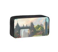 WSSYYBF Outside The Castle Gate - Astuccio per penne semplice e spazioso, grande e spazioso, in tessuto Oxford 600D, con cerniera, per lavoro, ufficio, moda donna