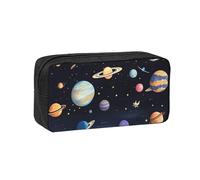 WSSYYBF Saturno Jupiter Earth - Astuccio per penne semplice e spazioso, grande, in tessuto Oxford 600D, con cerniera, per lavoro, ufficio, moda donna