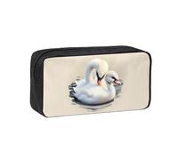 WSSYYBF Simpatico piccolo cigno semplice e spazioso astuccio portapenne. Grande custodia spaziosa, custodia Oxford 600D con cerniera per lavoro, ufficio, moda donna