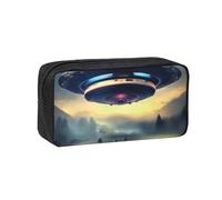 WSSYYBF UFO Landing - Astuccio per penne semplice e spazioso, grande e spazioso, in tessuto Oxford 600D, con cerniera, per lavoro, ufficio, moda da donna