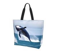 WSSYYBF Whales at sea Borsa a tracolla da donna, alla moda, semplice e leggera
