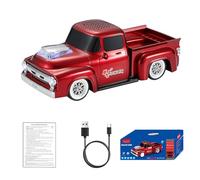 WSTER WS-538 Retro Pickup Truck Bluetooth Replica Speaker - Altoparlante portatile wireless modello auto con FM, TWS, luci LED Partito, riproduzione USB/TF, microfono incorporato, Tipo-C, regalo a