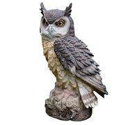 WSTERAO Dekofigur gufo gufo reale raptor figurina da giardino figurina animale multicolore uccello spavento gufo gufo resina decorazione da giardino decorazione uccello