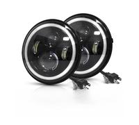 WSUMKH Fanale Anteriore 2 Pezzi Per Hummer H1 H2 2003 04 05 06 07 08 2009 12V 24V Fari A LED Per Auto 7 Pollici DRL H4 Hi-Lo Con Fari Angel Eyes Halo Faro Principale Fari