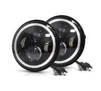 WSUMKH Fanale Anteriore 2 Pezzi Per Kenworth T-2000 1998-2005 2006 2007 2008 2009 2010 H4 12V 24V Auto LED 7 Pollici Faro A LED DRL H4 Hi-Lo Con Halo Angel Eyes Faro Faro Principale Fari