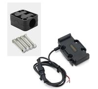 WSUMKH Per Tracer 7 Supporto GPS Universale Nuovo Caricabatterie Wireless Per Moto Supporto Di Navigazione Ricarica Rapida GPS Telefono Staffa(Black - 22mm)