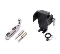 WSUMKH Supporto Per Telefono GPS Per Moto Supporto Per Navigazione Con Ricarica Wireless Per GoldWing GL 1800 F6B GL1800 DCT 2018 2019 2020 2021 GPS Telefono Staffa(AD)