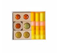 Wswqop Blocchi Costruzione Bambini Blocchi Educativi Blocchi Trasparenti Set Mattoncini con Blocchi Arcobaleno Che Filtrano La Luce per Confronto Sfumature E, Giallo Trasparente