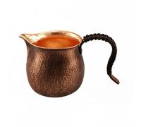 Wswqop Caraffa in Rame per Tè Bicchiere Versatore Brocca Superficie Fatta a Mano con Beccuccio E Presa Stabile Uso Come Tazza di Giustizia per Distribuire il, 350 Ml