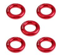 Wswqop Connettore per Boa Ad Anello da Discesa in Corda Doppia per Soccorso in Arrampicata, 5 Pezzi, Portata 22 KN, Rosso, Piccolo