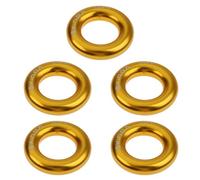 Wswqop Connettore per Boa Ad Anello da Discesa in Corda Doppia per Soccorso in Arrampicata, 5 Pezzi, Portata 22 KN, Oro, Piccolo