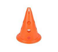 Wswqop Cono da Allenamento Agilità Cono Marker PE Stabilità con Base Arrotondata E Fori per Aste per Drill di Velocità Adatto per Calcio Lezioni Motorie, Arancione