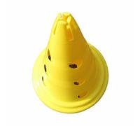 Wswqop Cono da Allenamento Agilità Cono Marker PE Stabilità con Base Arrotondata E Fori per Aste per Drill di Velocità Adatto per Calcio Lezioni Motorie, Giallo