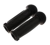 Wswqop Coppia di Manopole in Gomma per Manubrio con Impugnatura a, Manopole per Bicicletta per Bambini, Terminali per Manubrio Adatti a Biciclette, Tipo F- Nero, 11 Centimetri