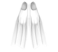 Wswqop da in Silicone da Immersione da Snorkeling a Lunga Pala con Pala Che Massimizza La Spinta E Riduce La Fatica Adatte per Freediving Esplorazioni , Bianco , S 38-39