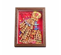 Wswqop Decorative Wall Art Cornice Carta a Strati 3D Soprammobile Compatto profondità Visiva da Ogni Angolo Regalo Casa E, Tradizionale Cinese, Festivo, Decorativo, Augurale-A
