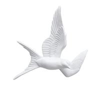 Wswqop Decorazione da Parete in Resina Bianca con Rondini E Uccelli, Sculture da Parete Nordiche per La Casa E Il Patio, a Destra