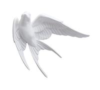 Wswqop Decorazione da Parete in Resina Bianca con Rondini E Uccelli, Sculture da Parete Nordiche per La Casa E Il Patio, su