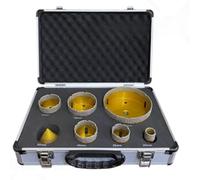 Wswqop Diamond Hole Punta Foro Trapano Tazza Scanalatore Taglierina Diamantata Set 7 Pezzi Inserti in Schiuma Sagomata Custodia con Manico per Ordine E Adatto a Utensileria Artigiani Appassionati