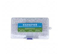 Wswqop Grommet per Racchetta da Badminton Kit Passacorde Occhielli Boccole Paracorde in Nylon con Custodia a Scomparti Adatto per Manutenzione E Sostituzione, Bianco