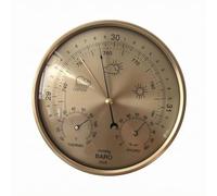 Wswqop Igrometro da Parete Strumento Meteo Combinato con Barometro Termometro Quadrante Chiaro Indicatori Ben Separati Copertura Trasparente per Letture Pronte Adatto per Laboratorio Studio, Oro