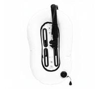 Wswqop Immersione in Nylon Compensatore di Galleggiamento Vescica Donut a Flusso Libero Compatibile con Piastra Posteriore Montaggio Posteriore con Tubo, Bianco